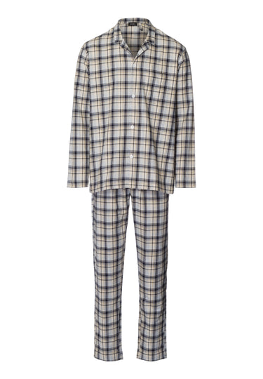 Cozy Comfort Cotton Flannel Button Front Pajama Set | Cardamom Check 75724-3042